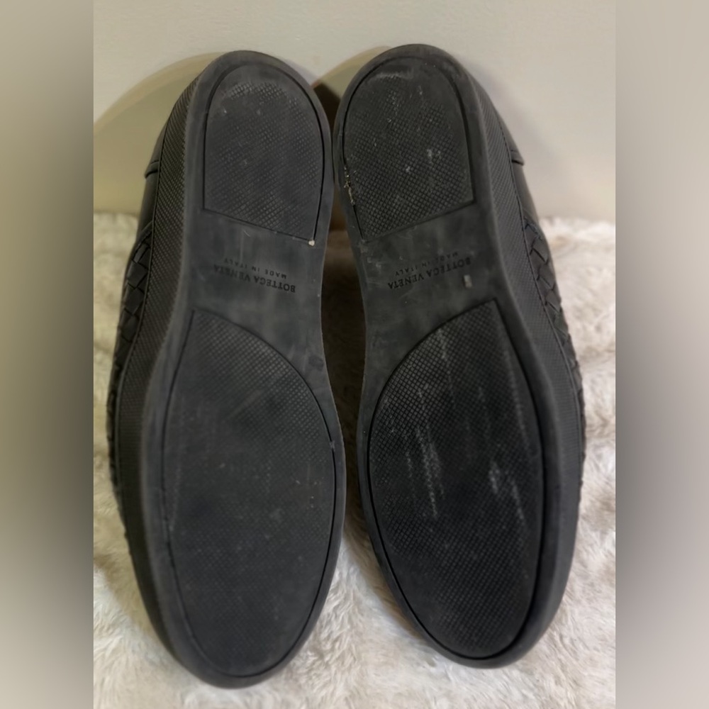 Bottega Veneta Intrecciato Woven Leather Slip On Loafers Black EU 40 US 10 - Picture 5 of 5